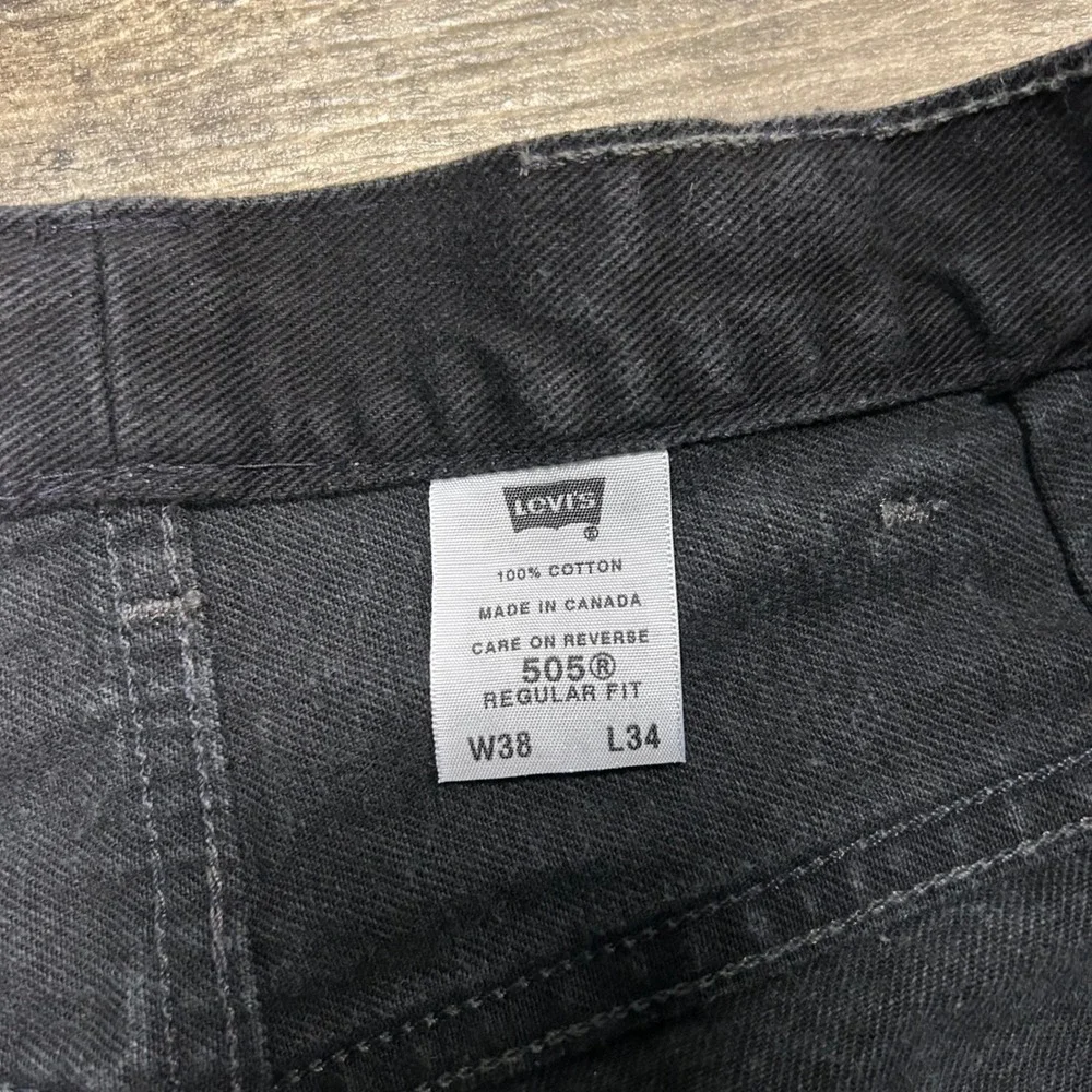 Vintage Levi's 505 Black Denim Jeans Men Size‎ 38x34 Canada y2k Regular Fit